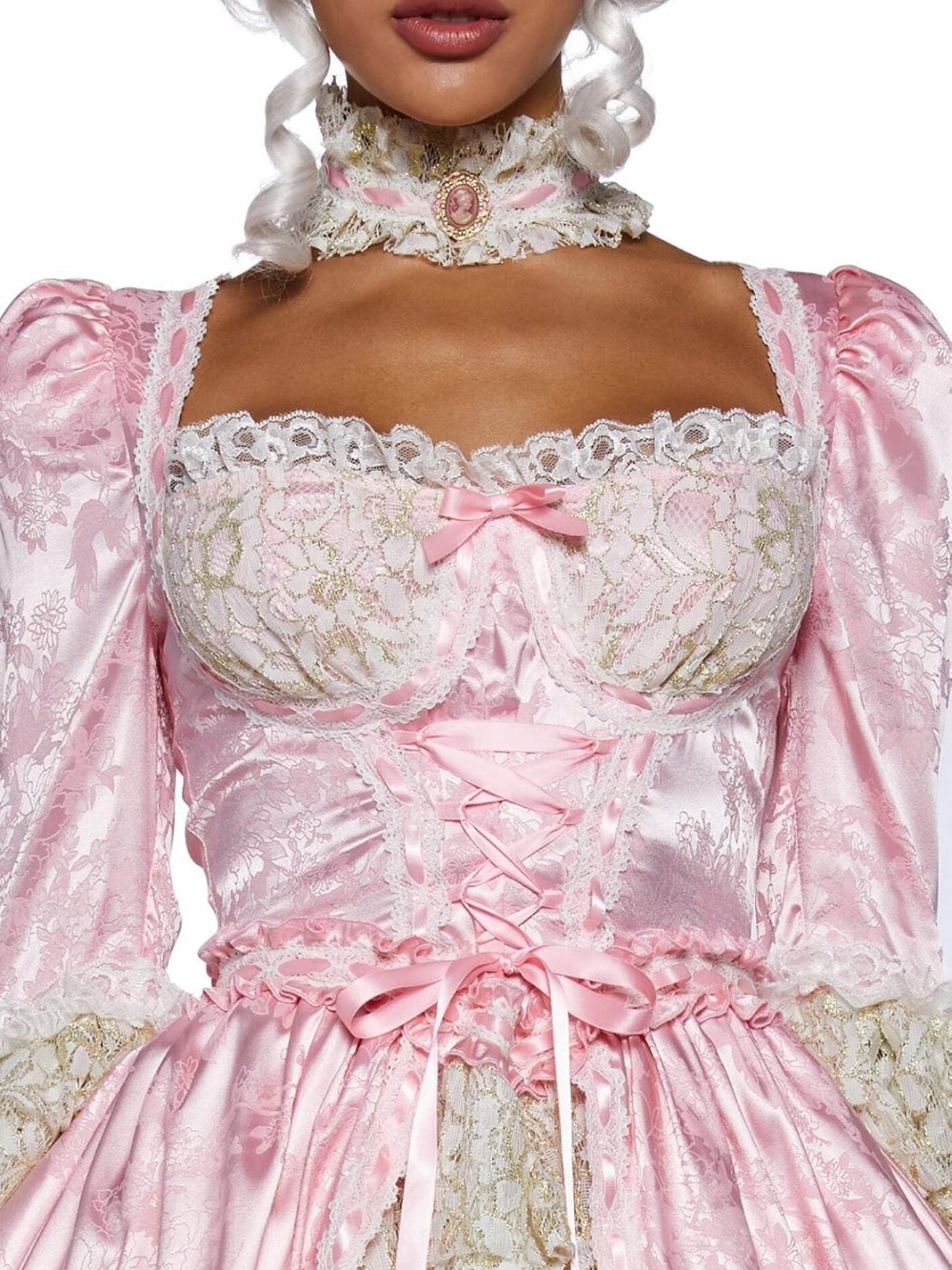 Dolls Kill Halloween Costume Marie Antoinette Pink Goth Medium NWT